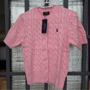 Ralph Lauren Soft Pink Cable Knit Sweater Size S